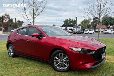 Red 2021 Mazda 3 Hatchback G20 Pure