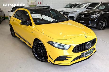 Yellow 2020 Mercedes-Benz A35 Sedan 4Matic