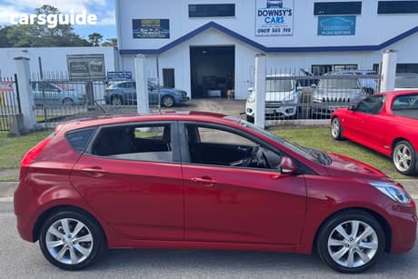 Burgundy 2018 Hyundai Accent Hatchback Sport