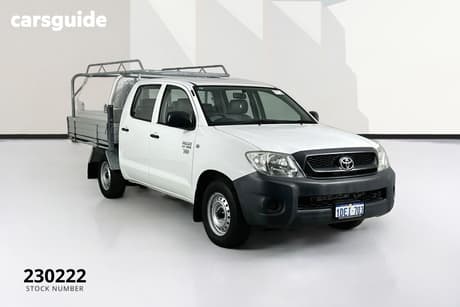 White 2009 Toyota Hilux Dual Cab Pick-up Workmate