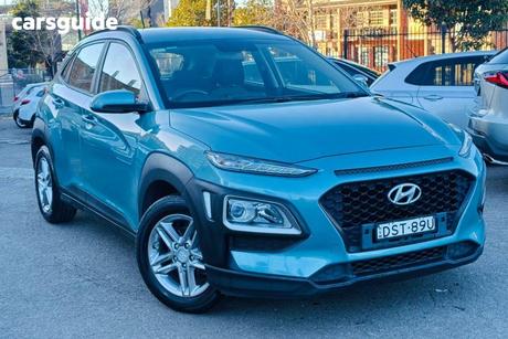 Blue 2017 Hyundai Kona SUV OS MY18 ACTIVE WAGON 5DR SPTS AUTO 6SP 2WD 447KG 2.0I