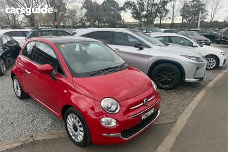 Red 2017 Fiat 500 Hatchback Lounge