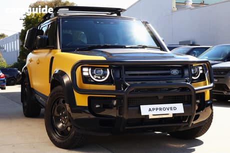Yellow 2025 Land Rover Defender Wagon 110 D350 Trophy Edtn Keswick