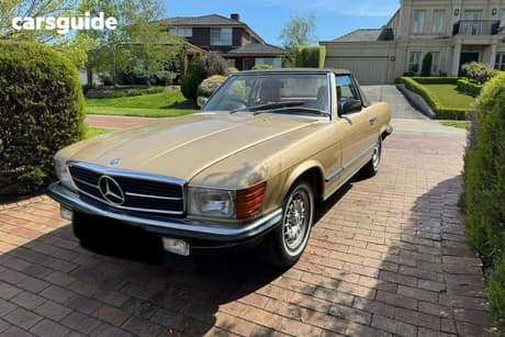 Gold 1984 Mercedes-Benz 380 Convertible Sl