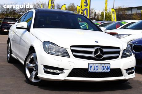 White 2013 Mercedes-Benz C180 Coupe Be