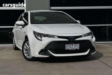 White 2022 Toyota Corolla Hatchback Ascent Sport Hybrid