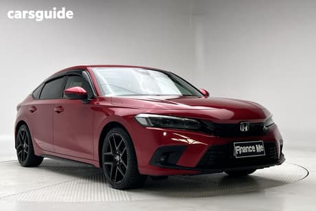 Red 2022 Honda Civic Hatchback E:Hev Lx