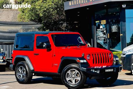 Red 2019 Jeep Wrangler Softtop Sport S (4X4)