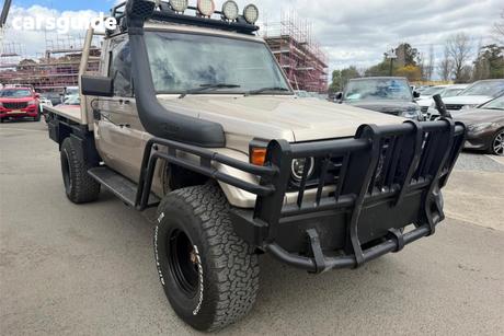 Beige 2005 Toyota Landcruiser Cab Chassis (4X4)