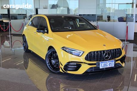 Yellow 2021 Mercedes-Benz A45 Hatchback S 4Matic+