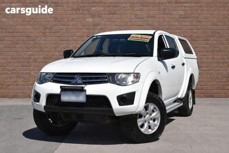 White 2014 Mitsubishi Triton Double Cab Utility Glx (4X4)