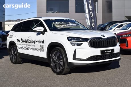 White 2026 Skoda Kodiaq Wagon Select Hybrid 5 Seat (Mhev)