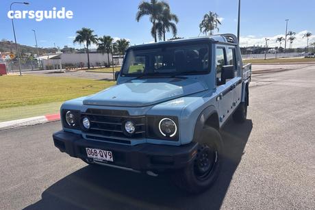 Blue 2024 Ineos Grenadier Double Cab Chassis Quartermaster