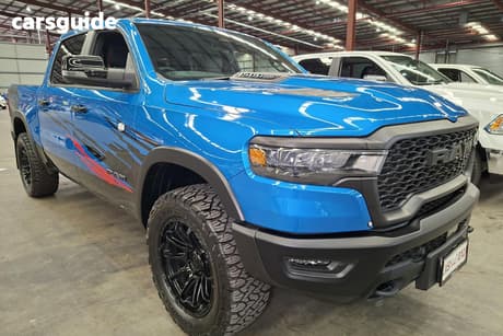 Blue 2025 RAM 1500 Crew Cab Utility Rebel Hurricane