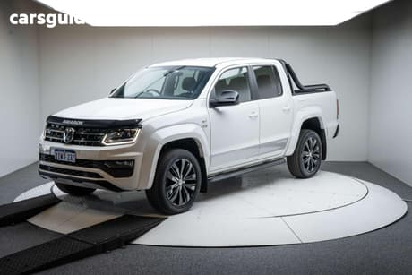White 2019 Volkswagen Amarok Dual Cab Utility V6 Tdi580 Highline Black Edit.