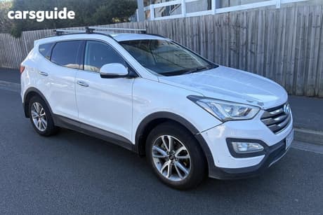 White 2014 Hyundai Santa FE Wagon Highlander Crdi (4X4)