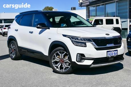 White 2021 Kia Seltos Wagon Gt Line (Awd)