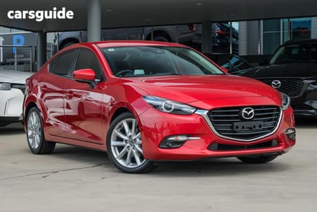 Red 2017 Mazda 3 Sedan Sp25 Gt