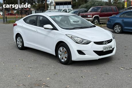White 2012 Hyundai Elantra Sedan Active