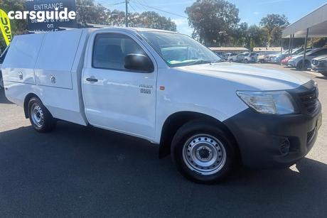 White 2014 Toyota Hilux Cab Chassis Workmate