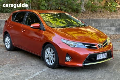Red 2014 Toyota Corolla Hatchback Ascent Sport