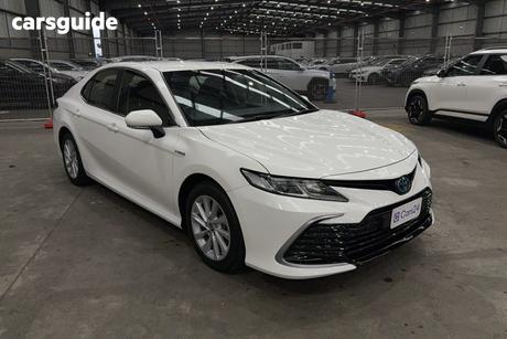 White 2023 Toyota Camry Sedan Ascent Hybrid