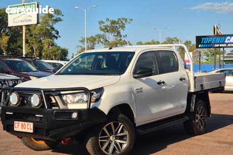 White 2021 Toyota Hilux Double Cab Chassis Sr (4X4)