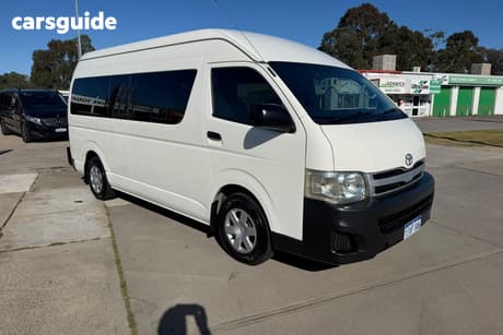 White 2012 Toyota HiAce Bus Commuter