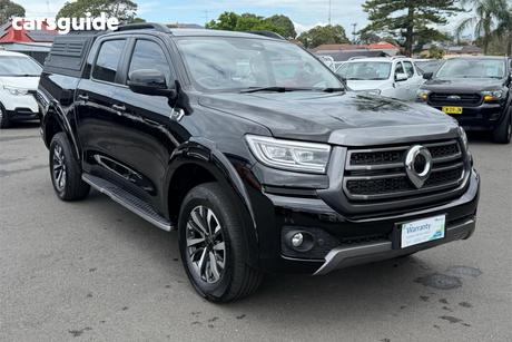 Black 2025 GWM Cannon Dual Cab Utility Lux (4X4)