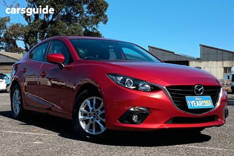 Red 2016 Mazda 3 Sedan Maxx