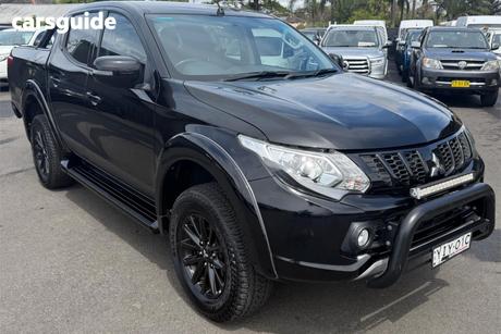 Black 2018 Mitsubishi Triton Dual Cab Utility Gls (4X4) Blackline