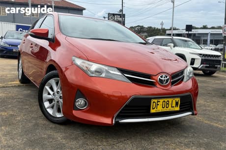 Orange 2013 Toyota Corolla Hatchback Ascent Sport