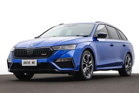 Blue 2023 Skoda Octavia Wagon Rs 180Tsi