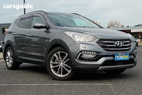 Silver 2015 Hyundai Santa FE Wagon Highlander Crdi (4X4)