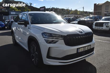 White 2025 Skoda Kodiaq Wagon Sportline (4X4)