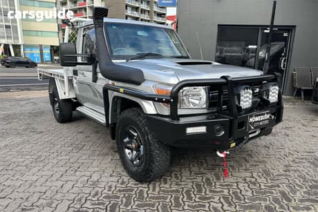 Silver 2012 Toyota Landcruiser Cab Chassis Gx (4X4)