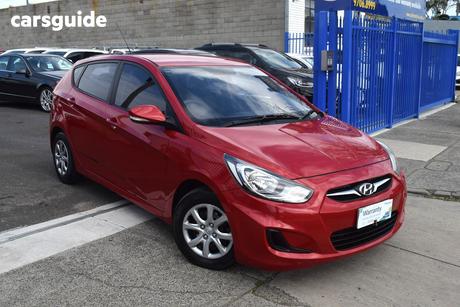 Red 2013 Hyundai Accent Hatchback Active