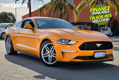 Orange 2018 Ford Mustang Coupe Fastback Gt 5.0 V8