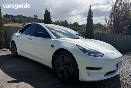 White 2022 Tesla Model 3 Sedan Rear-Wheel Drive