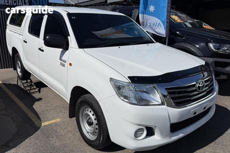 White 2012 Toyota Hilux Dual Cab Pick-up Workmate