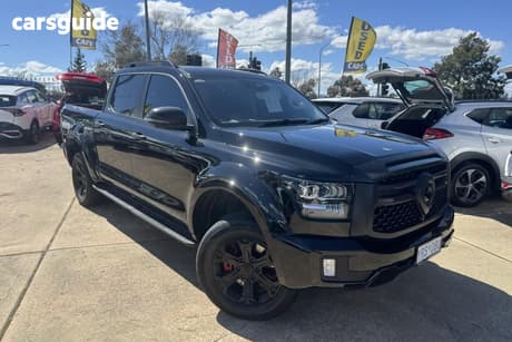 Black 2025 GWM Cannon Alpha Dual Cab Utility Ultra Phev (4X4)