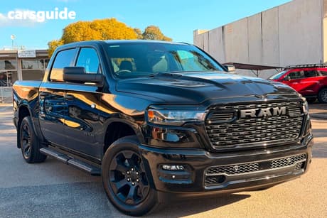 Black 2026 RAM 1500 Crew Cab Utility Express Black Edition