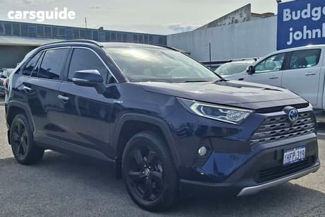 Blue 2020 Toyota RAV4 Wagon Cruiser (2Wd) Hybrid