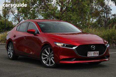Red 2021 Mazda 3 Sedan G25 Evolve