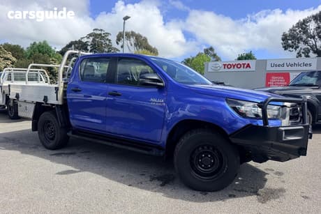 Blue 2022 Toyota Hilux Double Cab Chassis Sr (4X4)