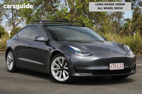 Grey 2021 Tesla Model 3 Sedan Long Range Awd