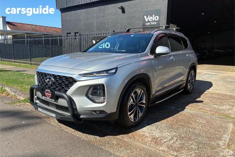Silver 2020 Hyundai Santa FE Wagon Highlander Crdi Burg (Awd)