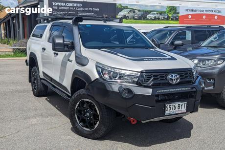 White 2018 Toyota Hilux Dual Cab Utility Rugged X (4X4)