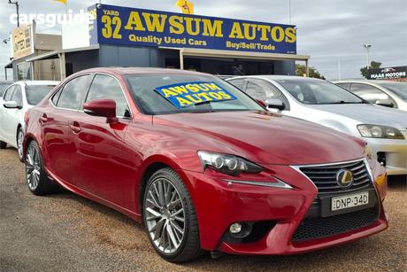 Red 2015 Lexus IS300H Sedan Sports Luxury Hybrid