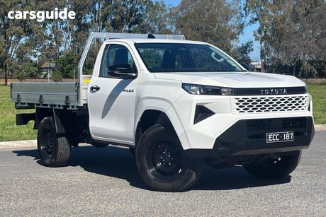 White 2026 Toyota Hilux Double Cab Chassis Sr 48V (4X4)